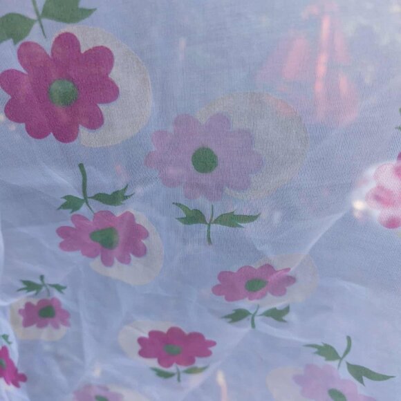 Semi sheer set of vintage Scandinavian curtains. each 41" wide by 60" long - Picture 6 of 8